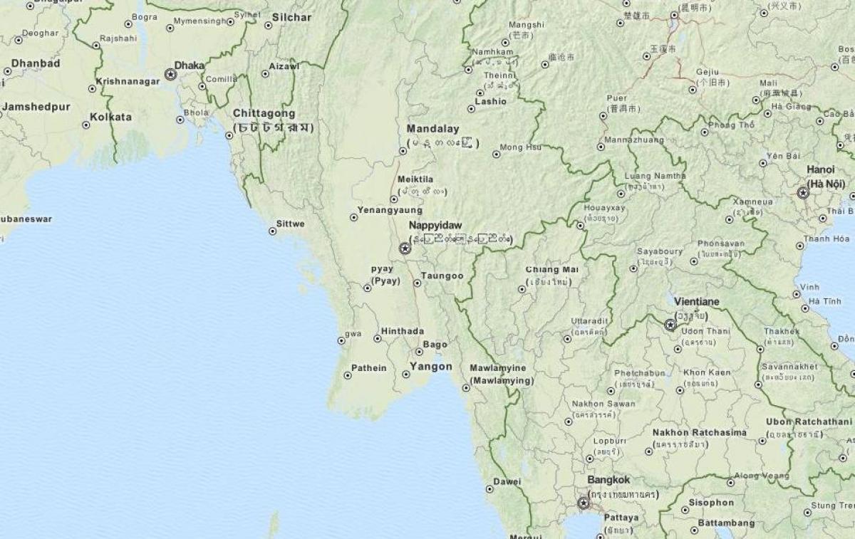 harta gps pentru Myanmar