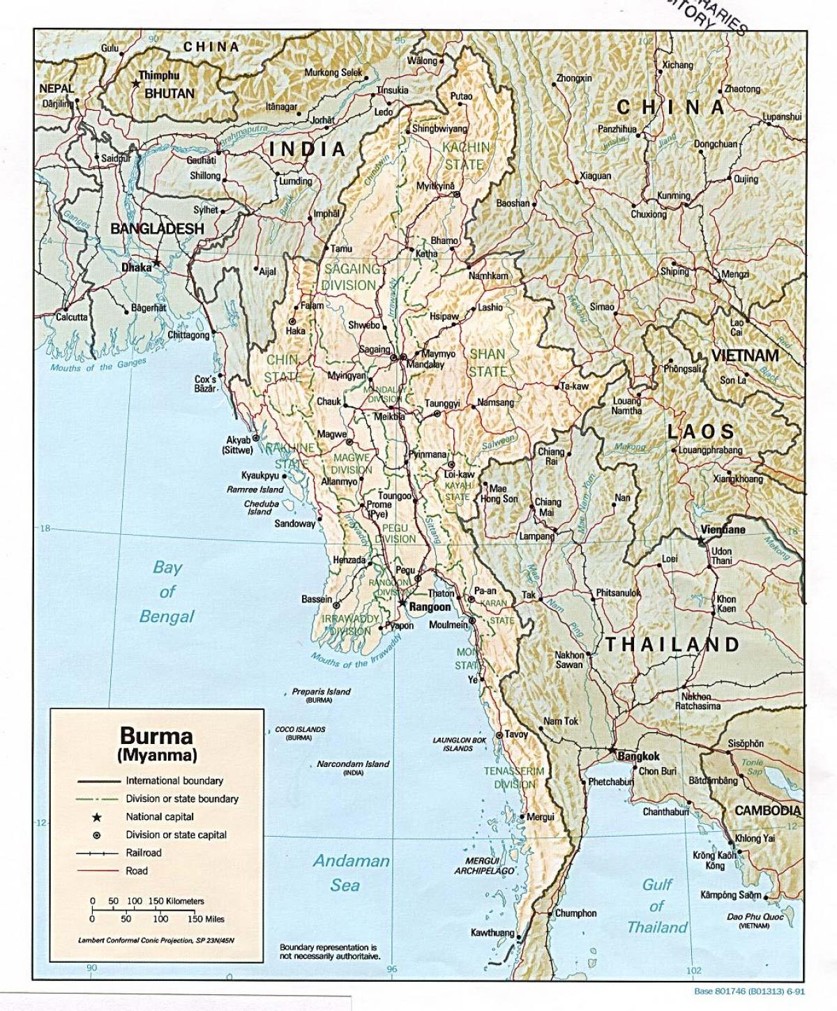 offline Myanmar hartă