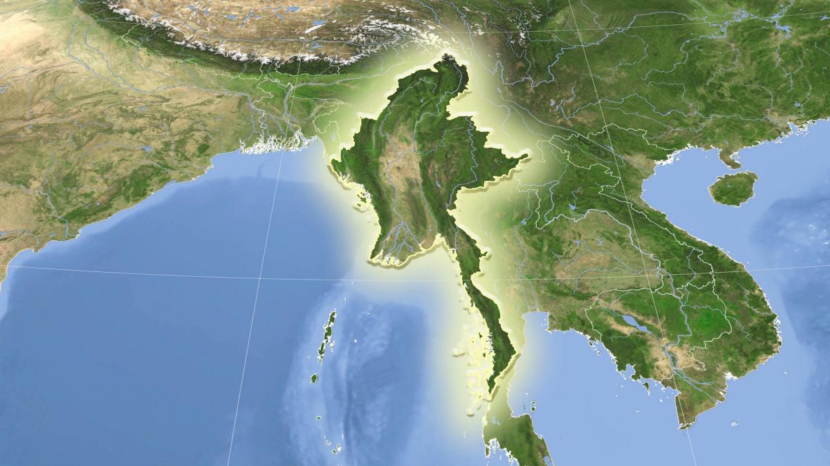 Myanmar harta live prin satelit