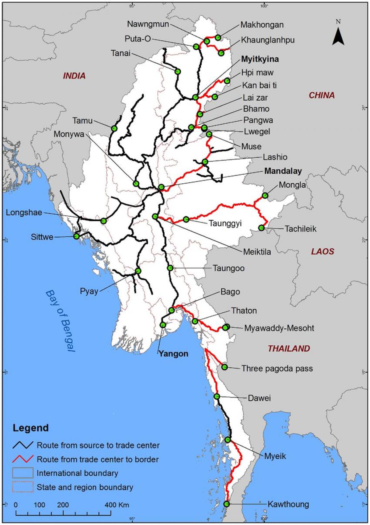 Myanmar drum detaliu hartă
