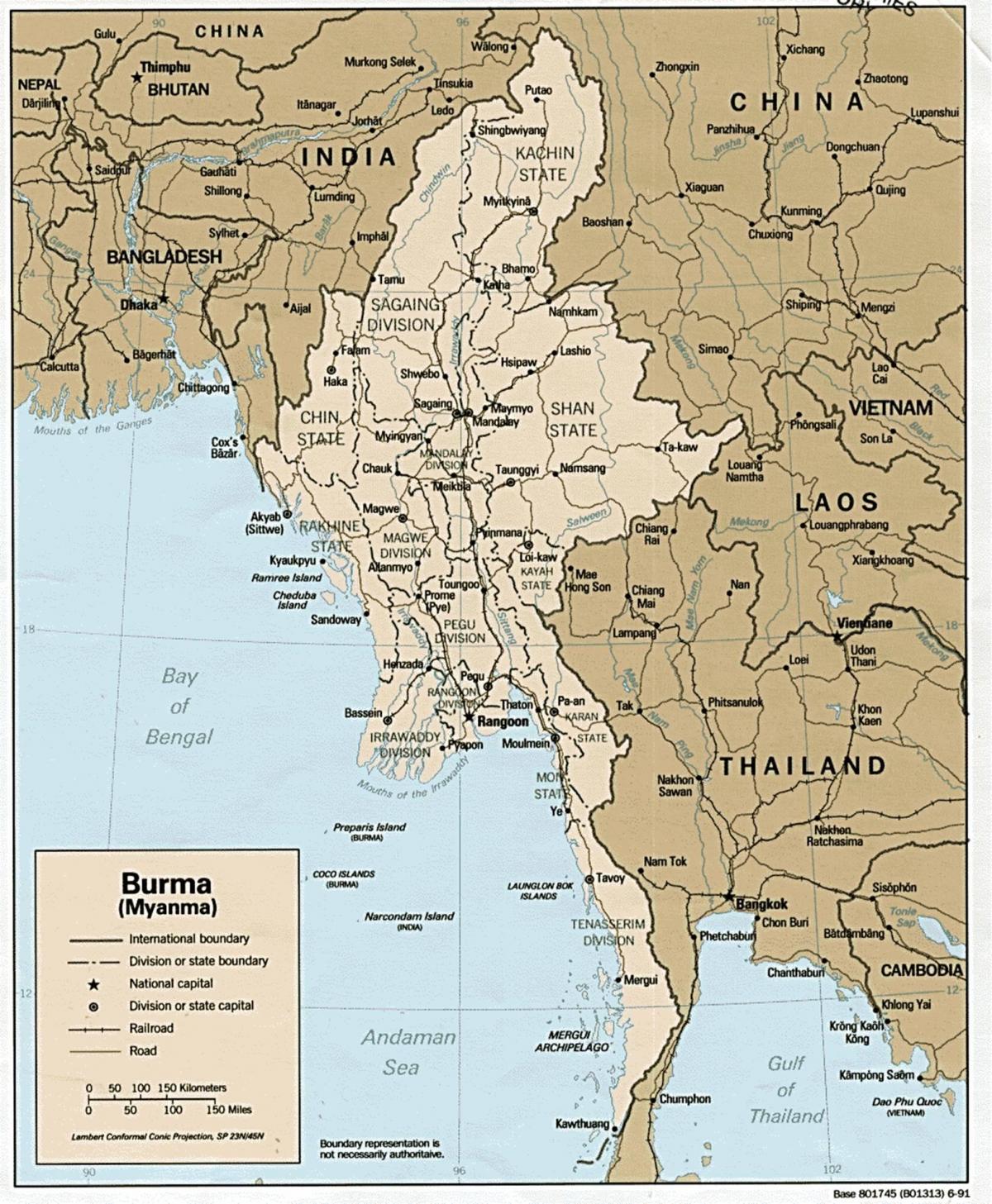 yangon Myanmar hartă