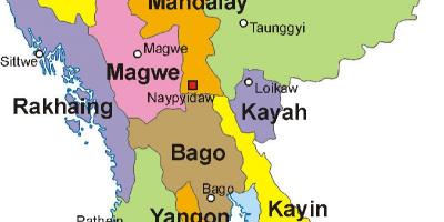 Myanmar hartă foto