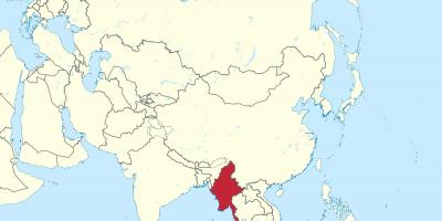Harta lumii Birmania Myanmar