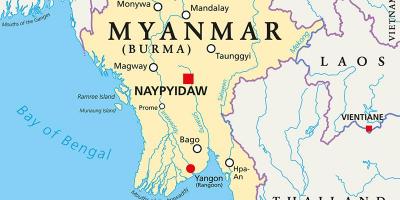 Myanmar țară hartă