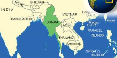 Birmania sau Myanmar hartă