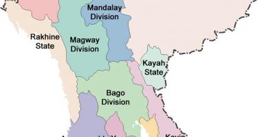 Myanmar hartă și membre