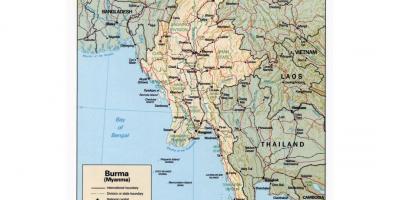 Harta Myanmar cu orașe