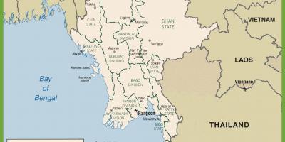 Birmania politice hartă